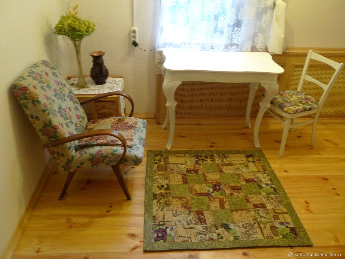 Ковер пэчворк в интерьере