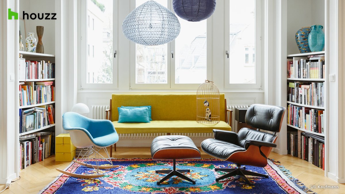 Ковер к желтому дивану