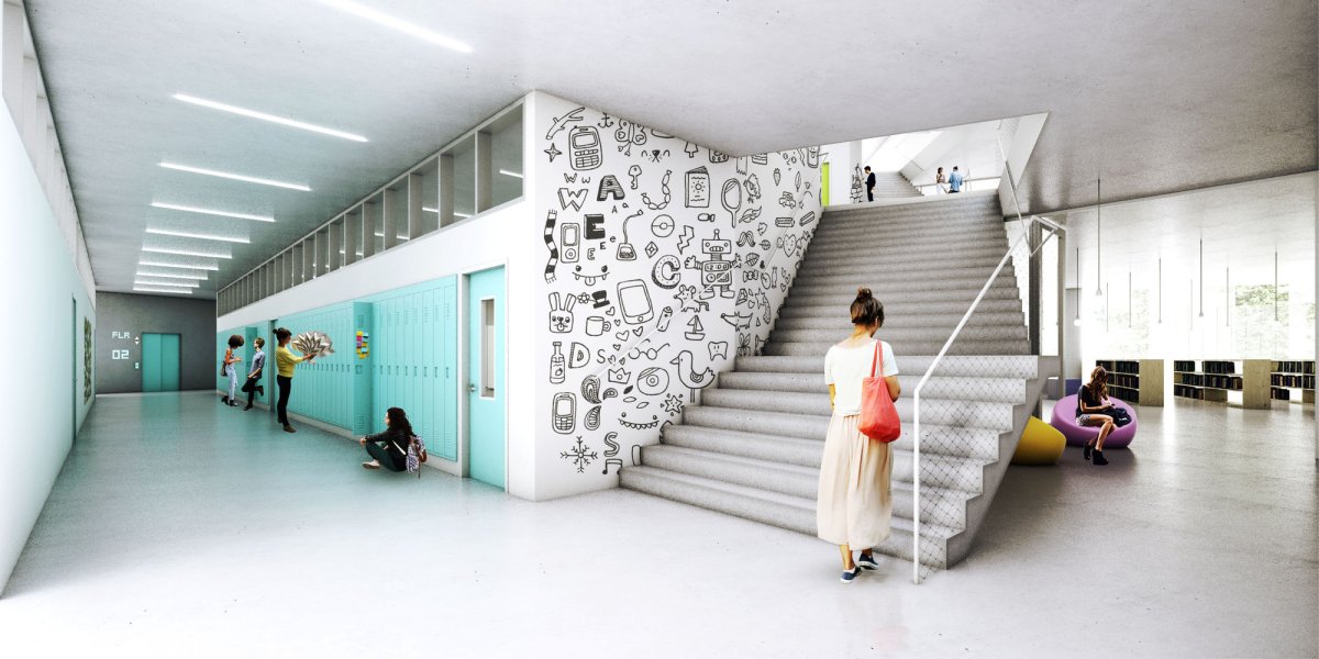 Красивый Холл школы