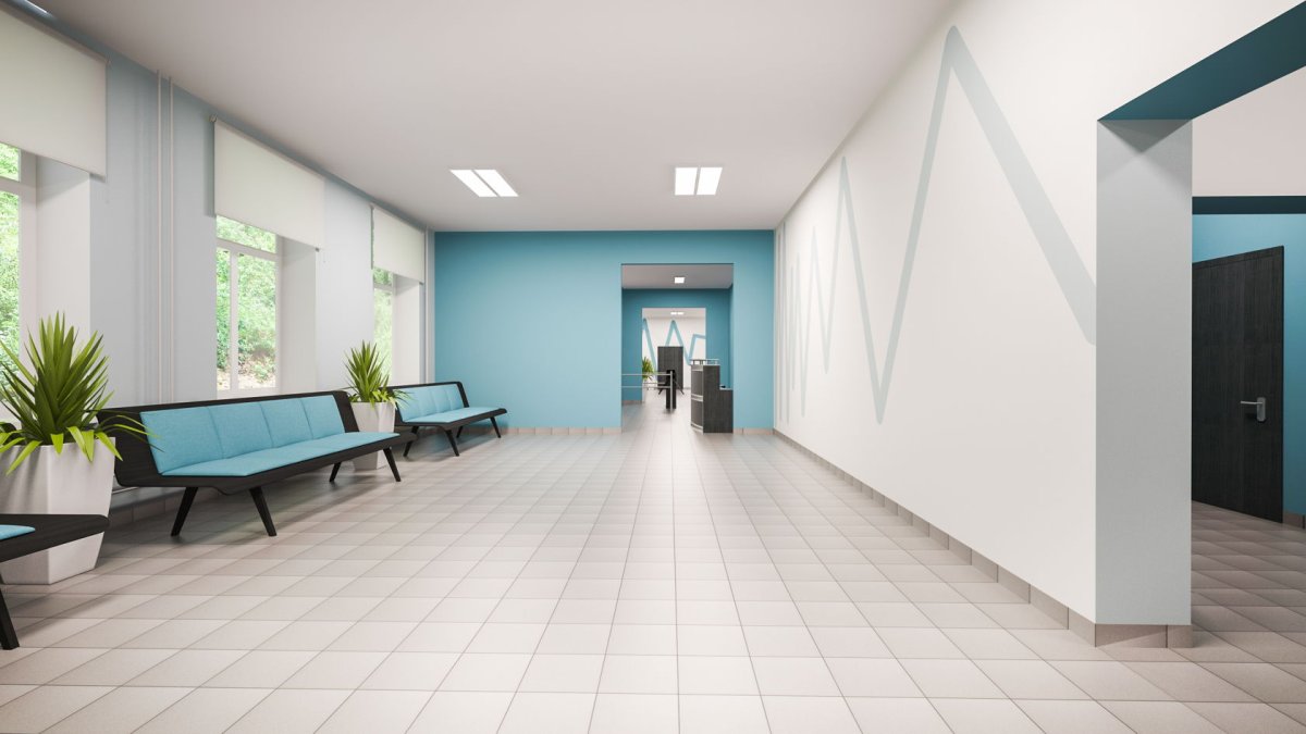 Коридоры школы современные