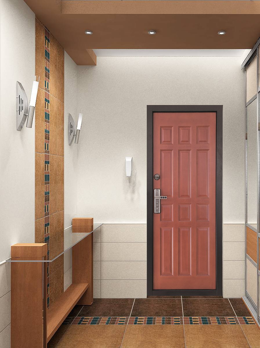 Плитка в коридоре у входной двери