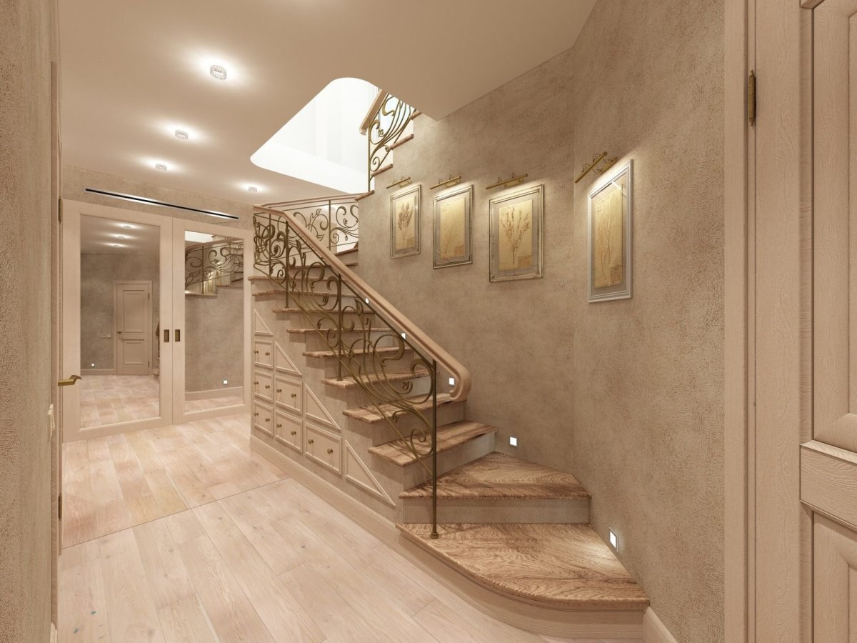 Интерьер коридора в частном доме