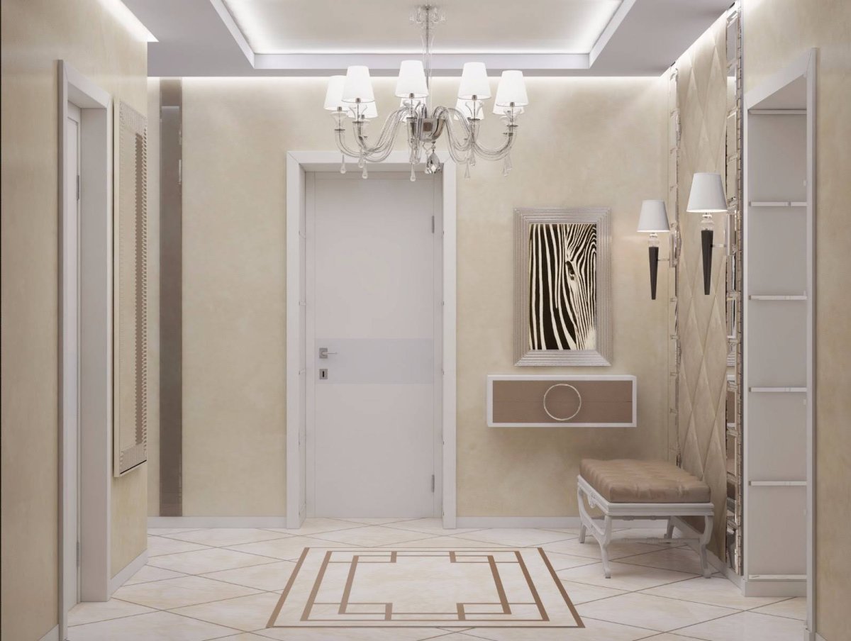 Прихожая в светлых тонах