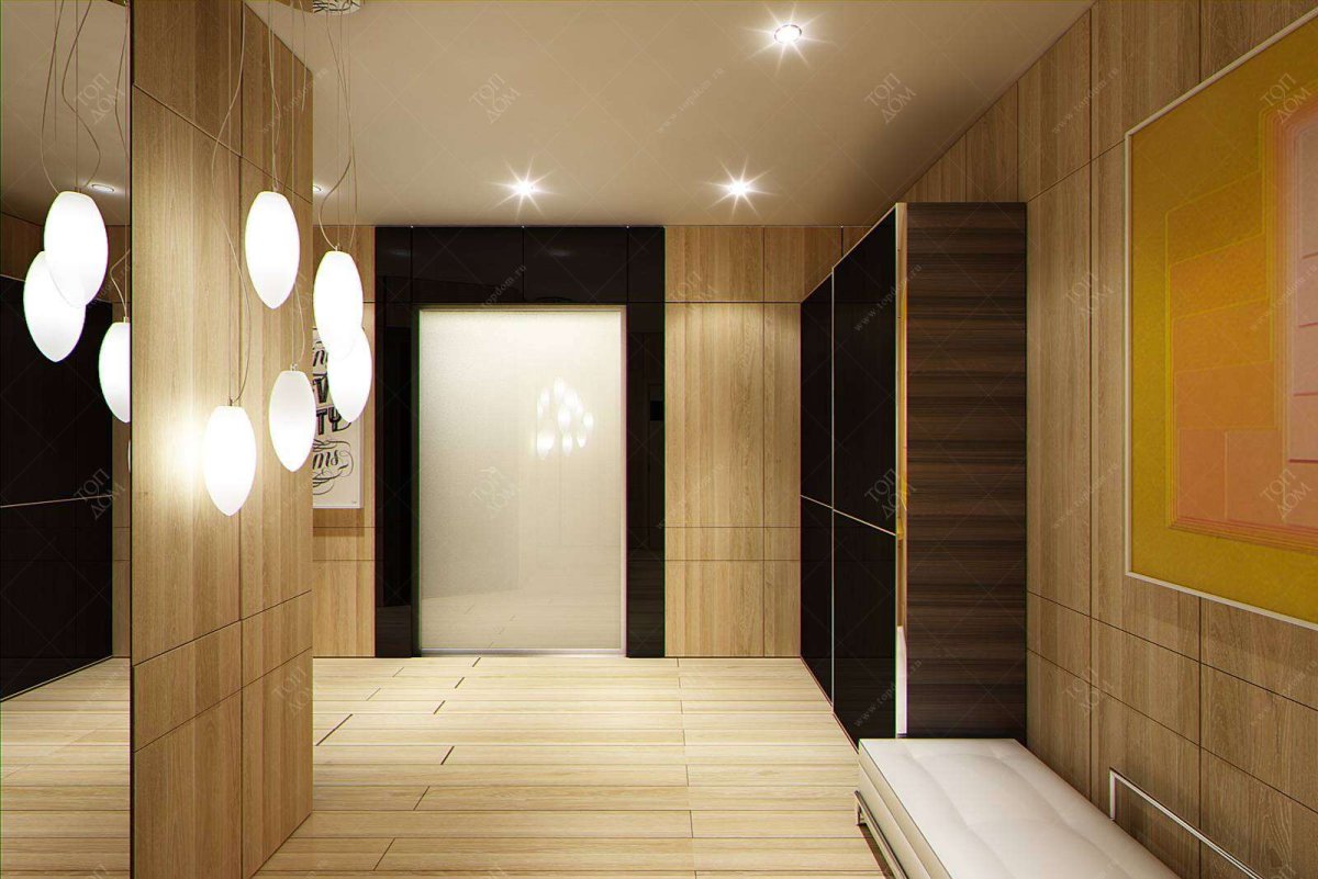 Деревянные панели в интерьере квартиры