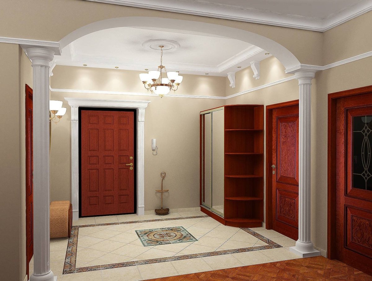 Арки из гипсокартона в прихожей