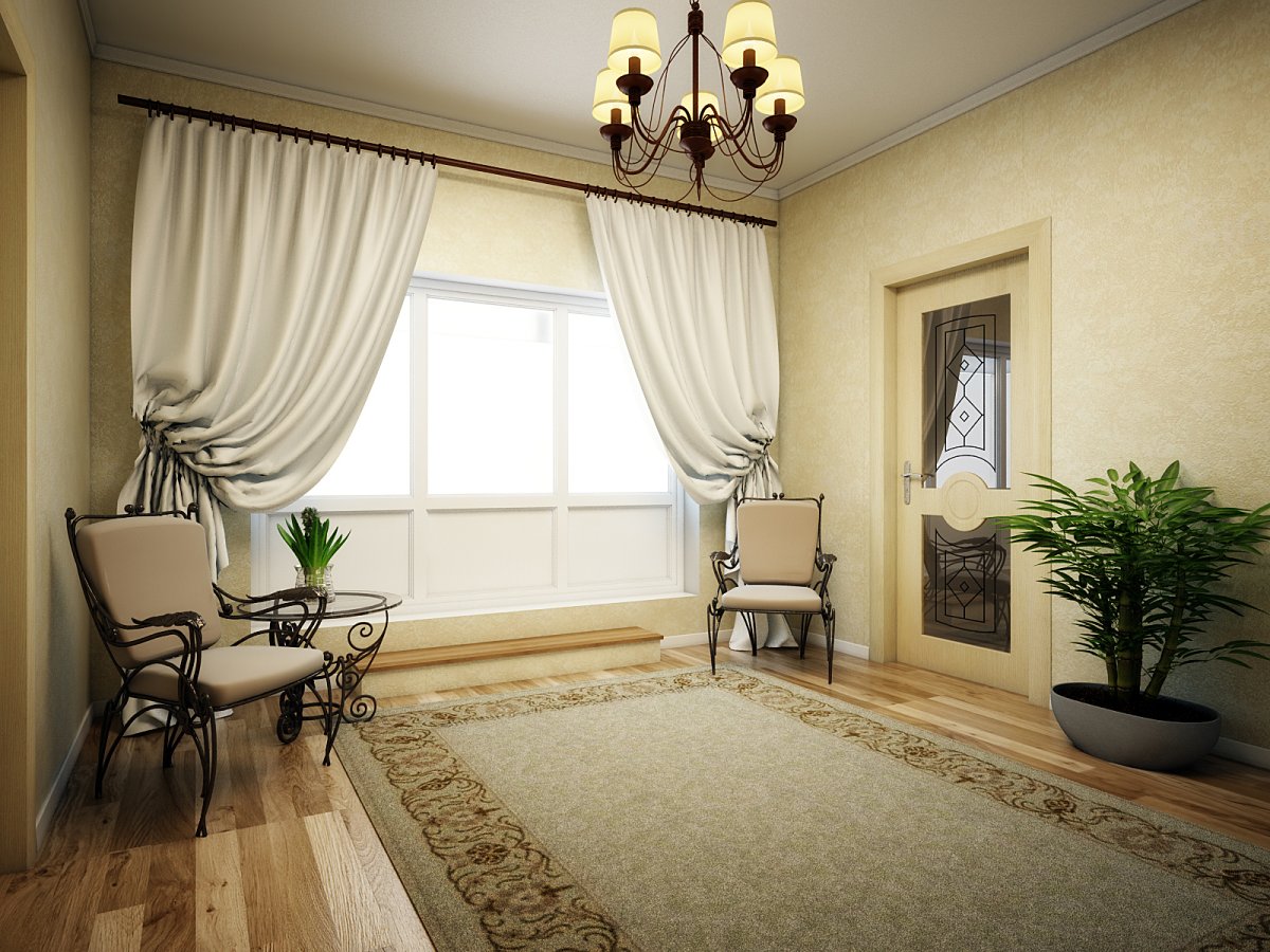 Шторы для холла в частном