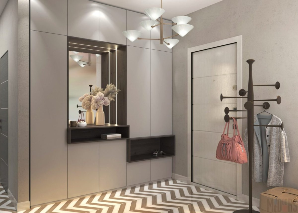 Ниша для монитора в прихожей