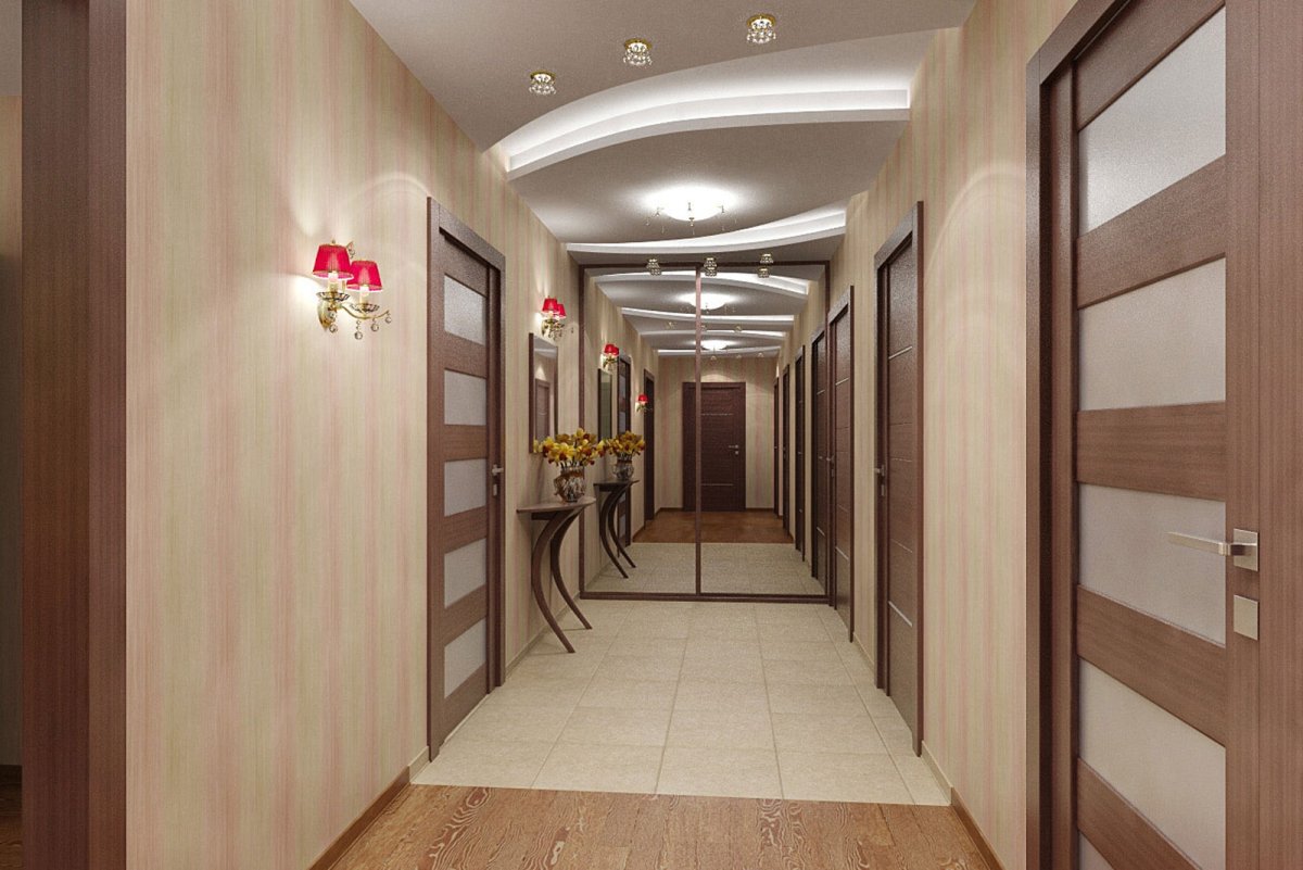 Обои для узкого коридора в доме