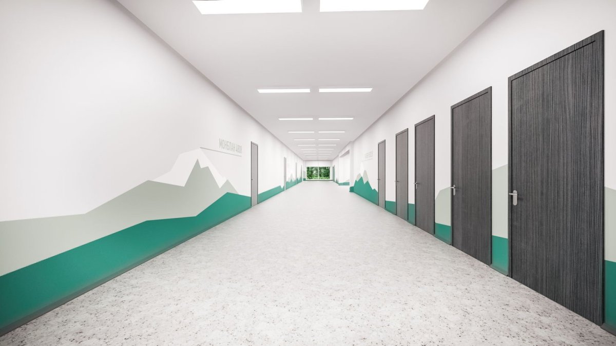 Современные стены в школе