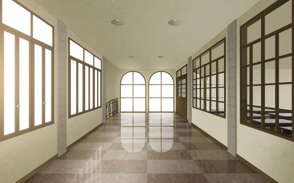 Пустой коридор школы