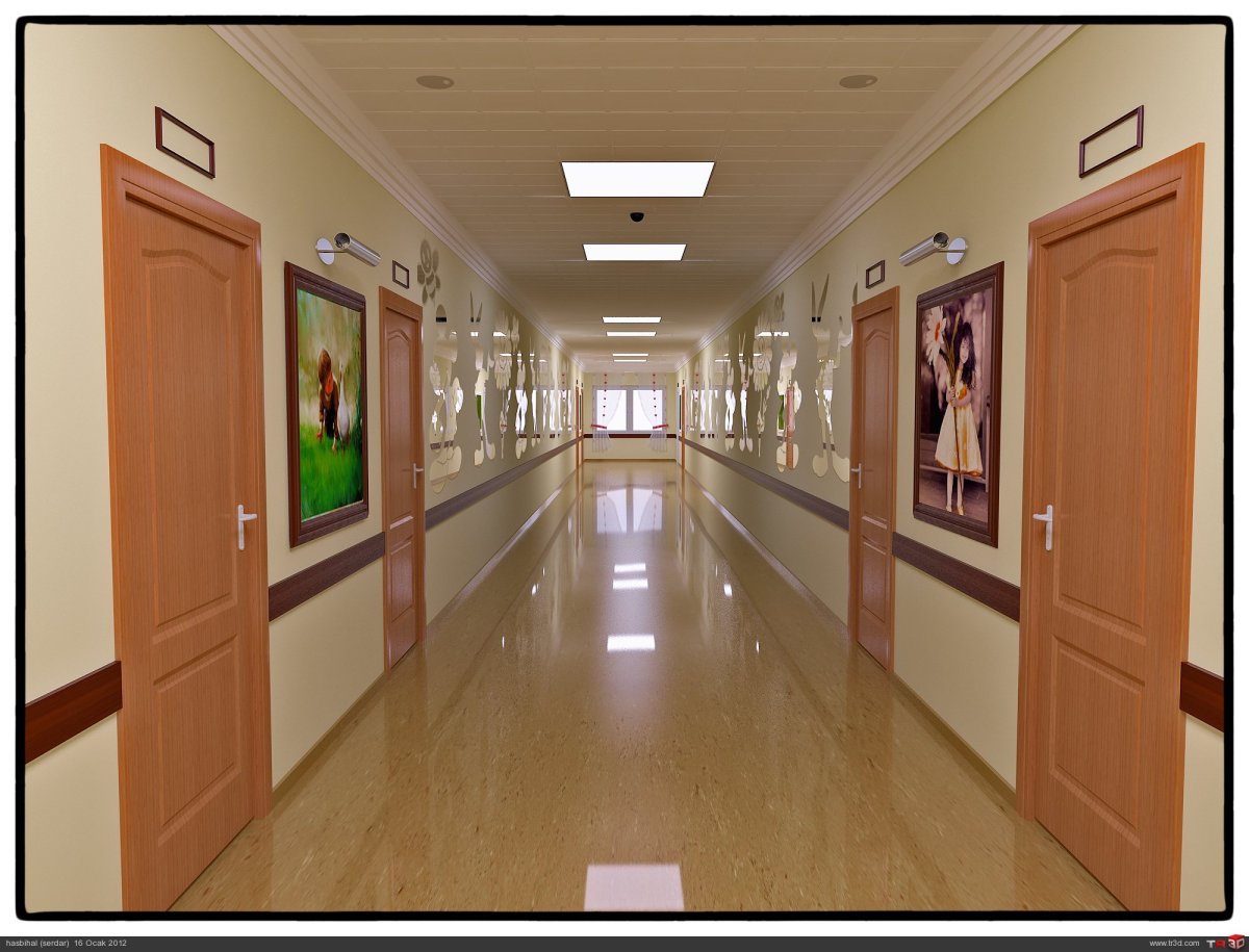 Коридор школы