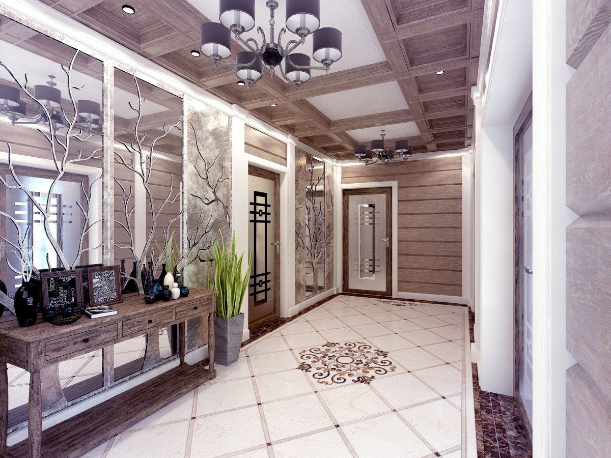 Отделка коридора в частном доме