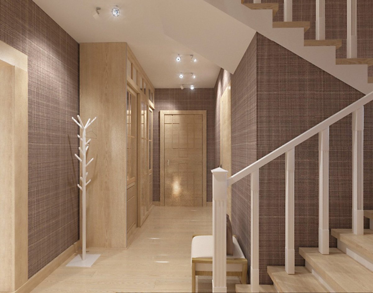 Интерьер коридора в частном доме