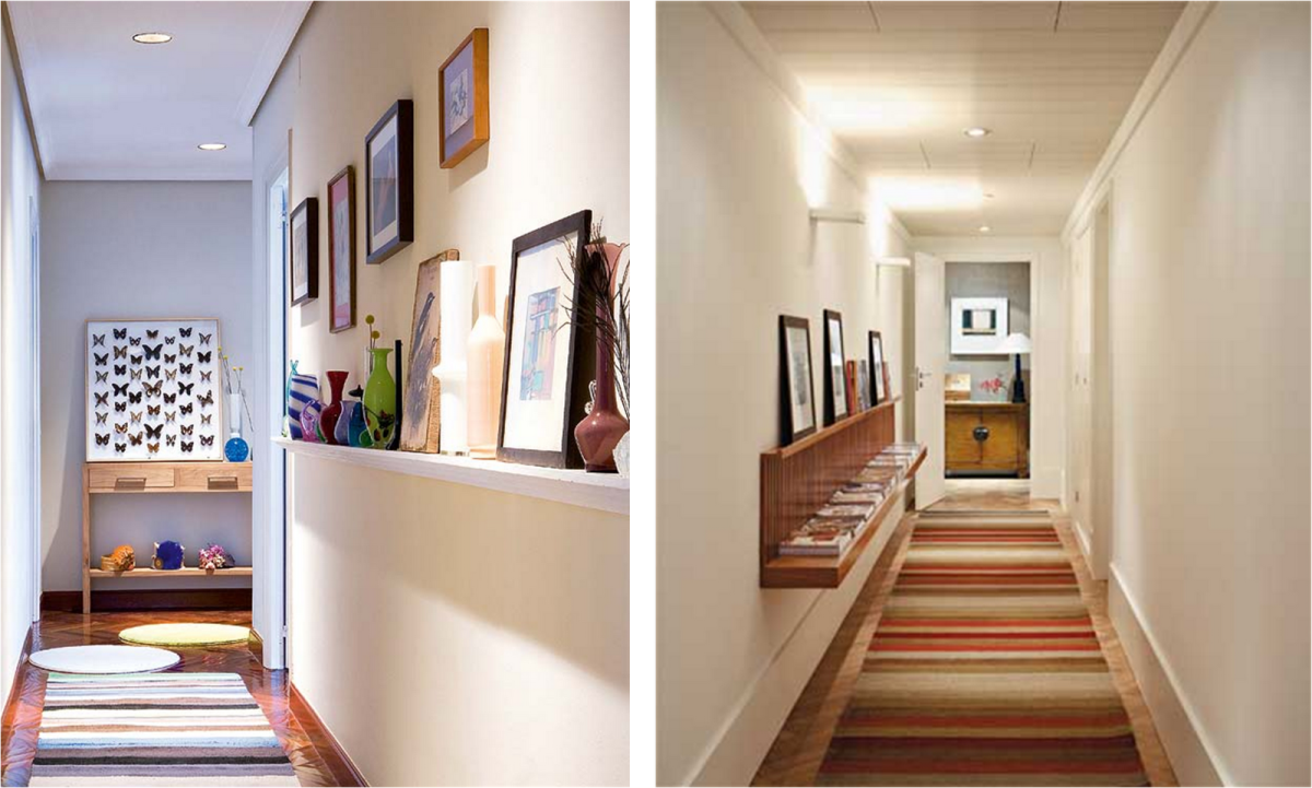 Полки в узком коридоре