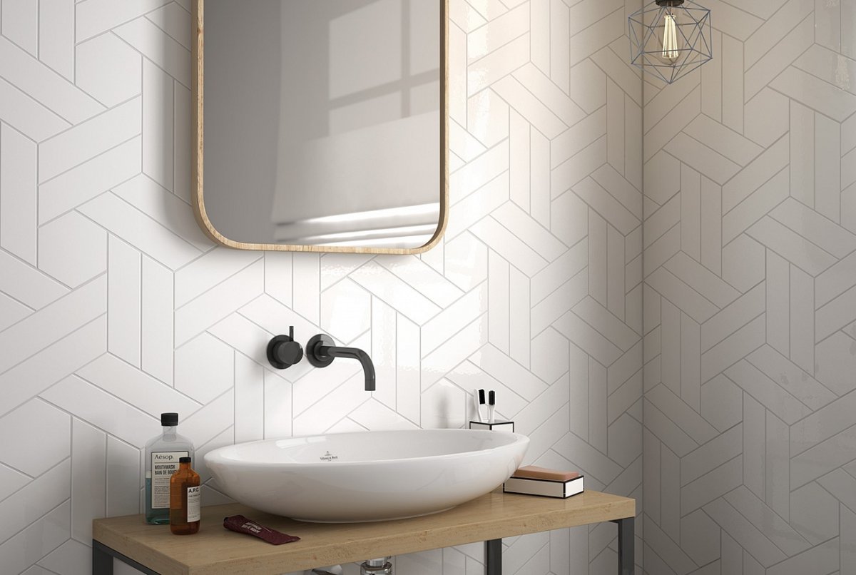 Плитка equipe Chevron White
