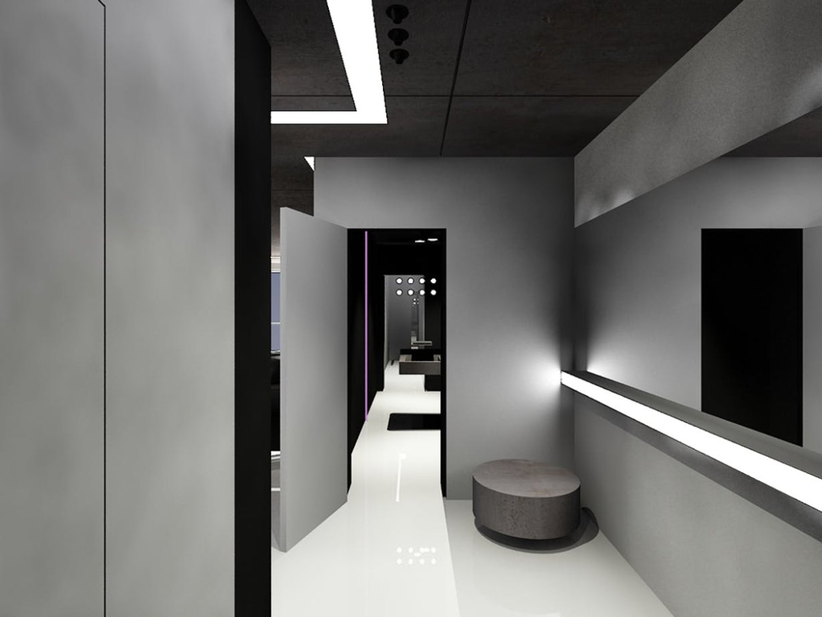 Коридор в стиле Хай тек