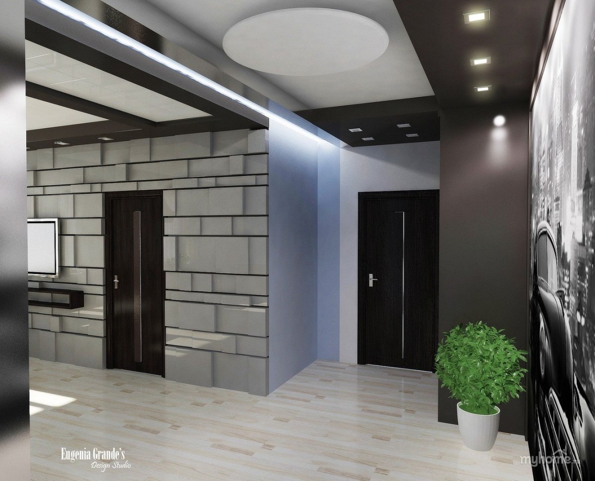 Прихожая в стиле Хай тек