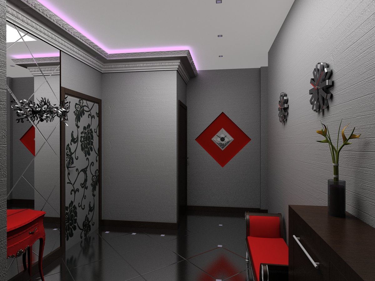 Коридор в квартире в стиле Хай тек