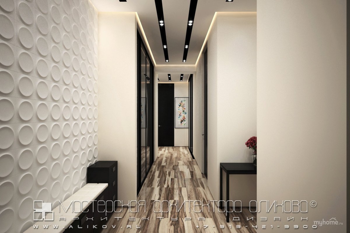 Обои для коридора и прихожей Хайтэк