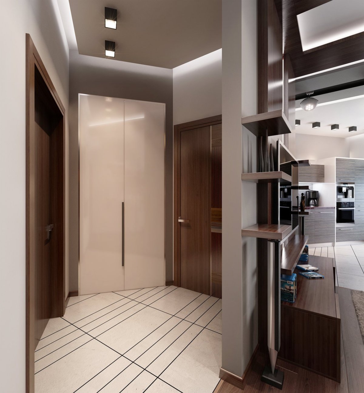 Прихожая в маленькой квартире студии