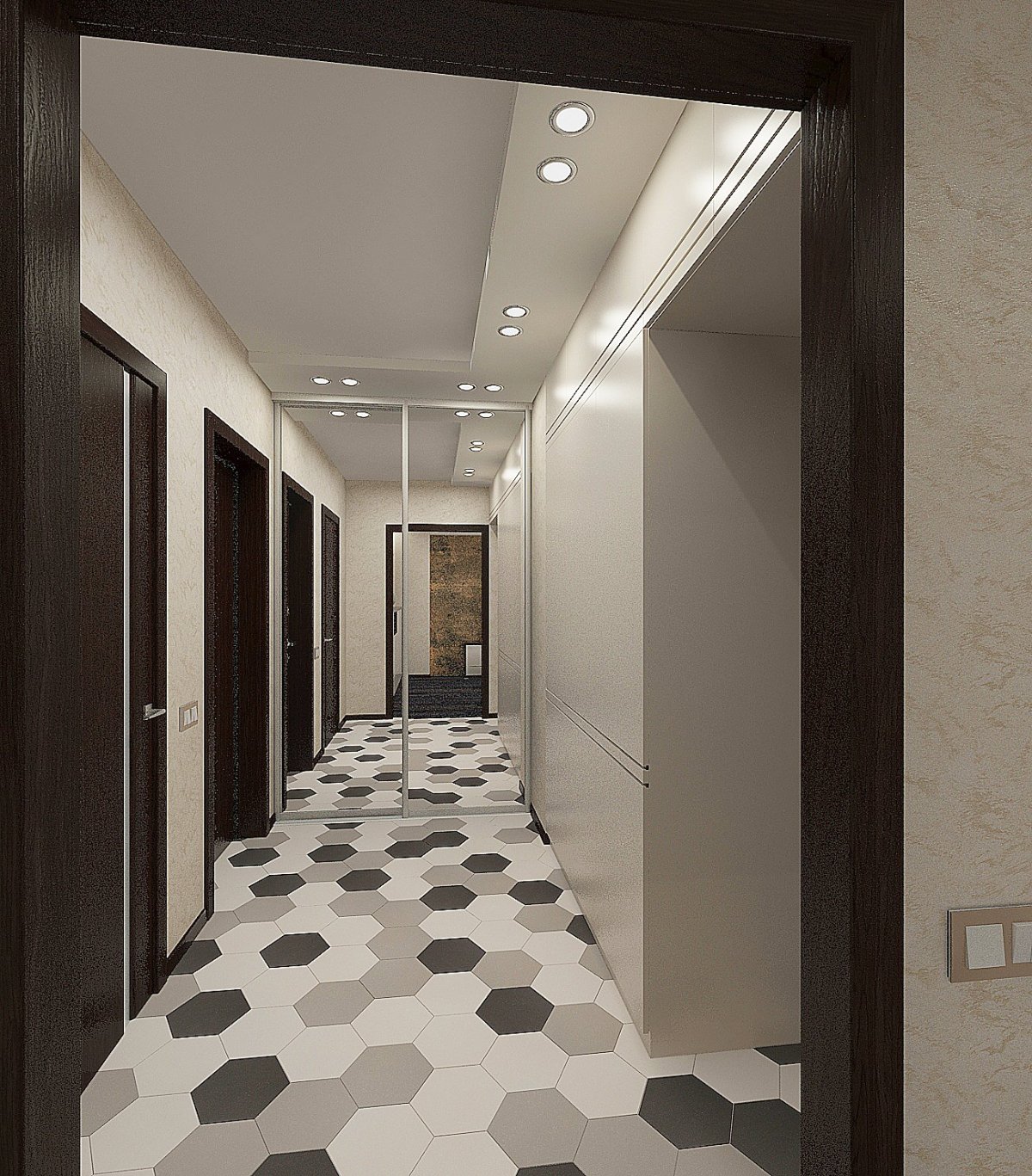 Коридор в стиле Хай тек