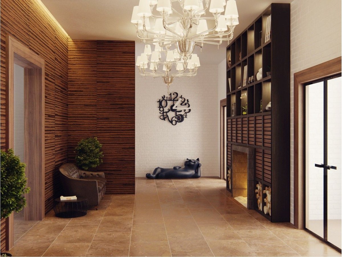 Интерьер коридора в частном доме