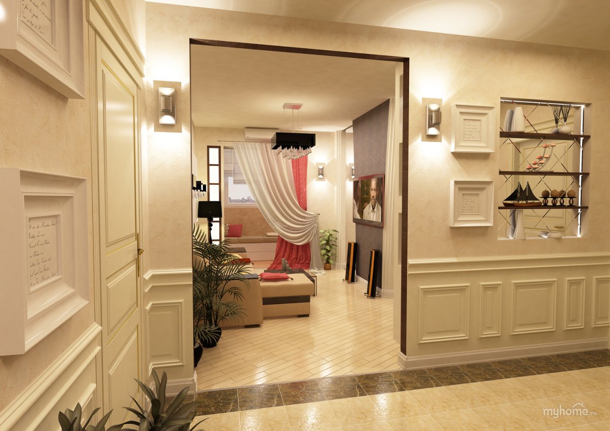 Проход из прихожей в гостиную