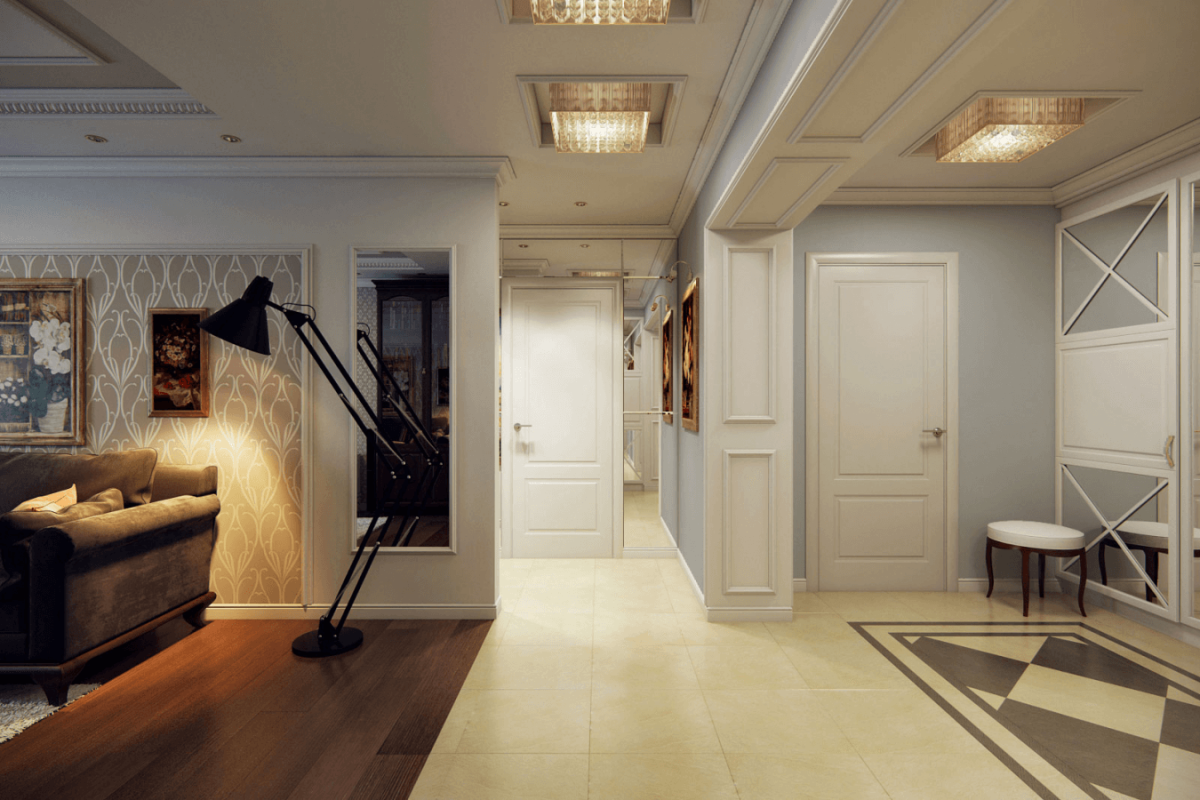 Интерьер гостиной прихожей