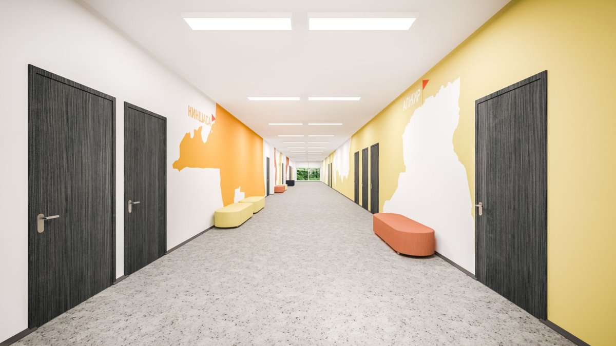 Интерьер школа дверь