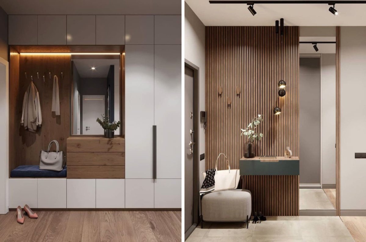 Прихожая для длинного узкого коридора