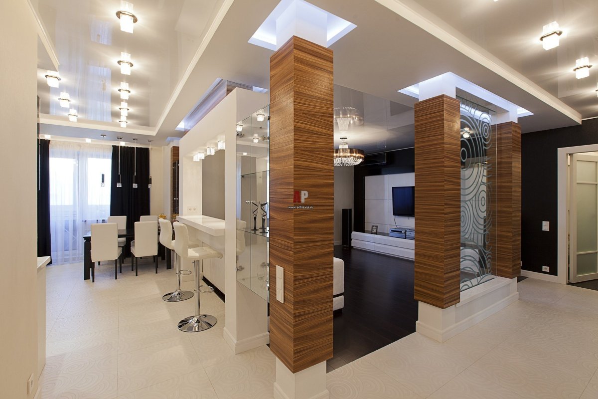 Колонны в интерьере квартиры