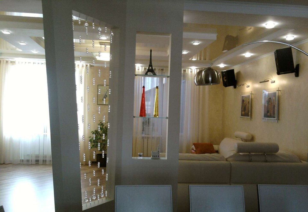 Перегородка для зонирования с подсветкой