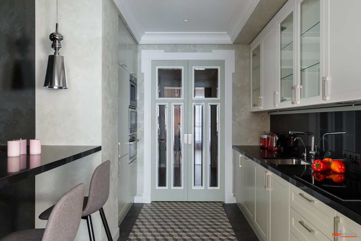 Интерьер кухни-прихожей