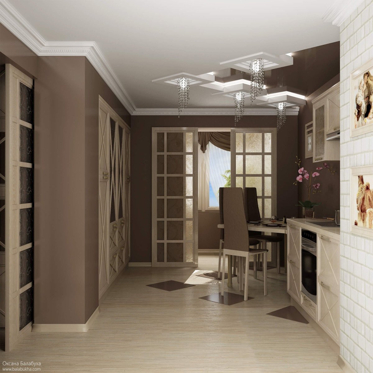 Кухня Объединенная с прихожей