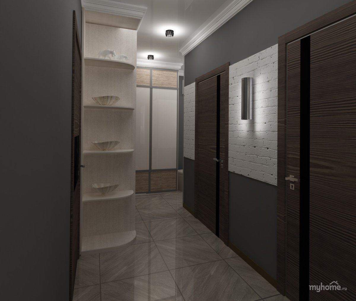 Переход с прихожей в кухню