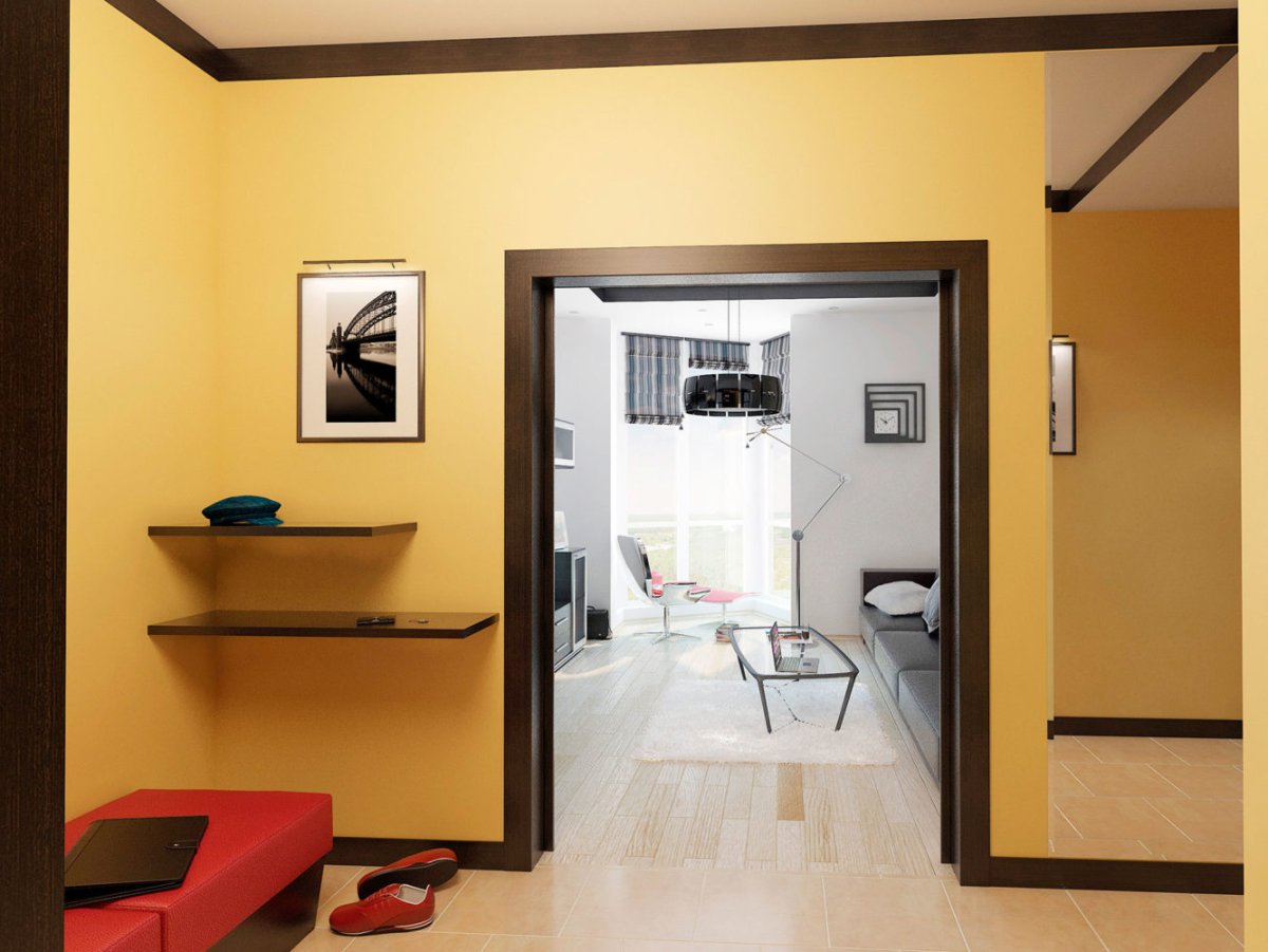 Желтая прихожая