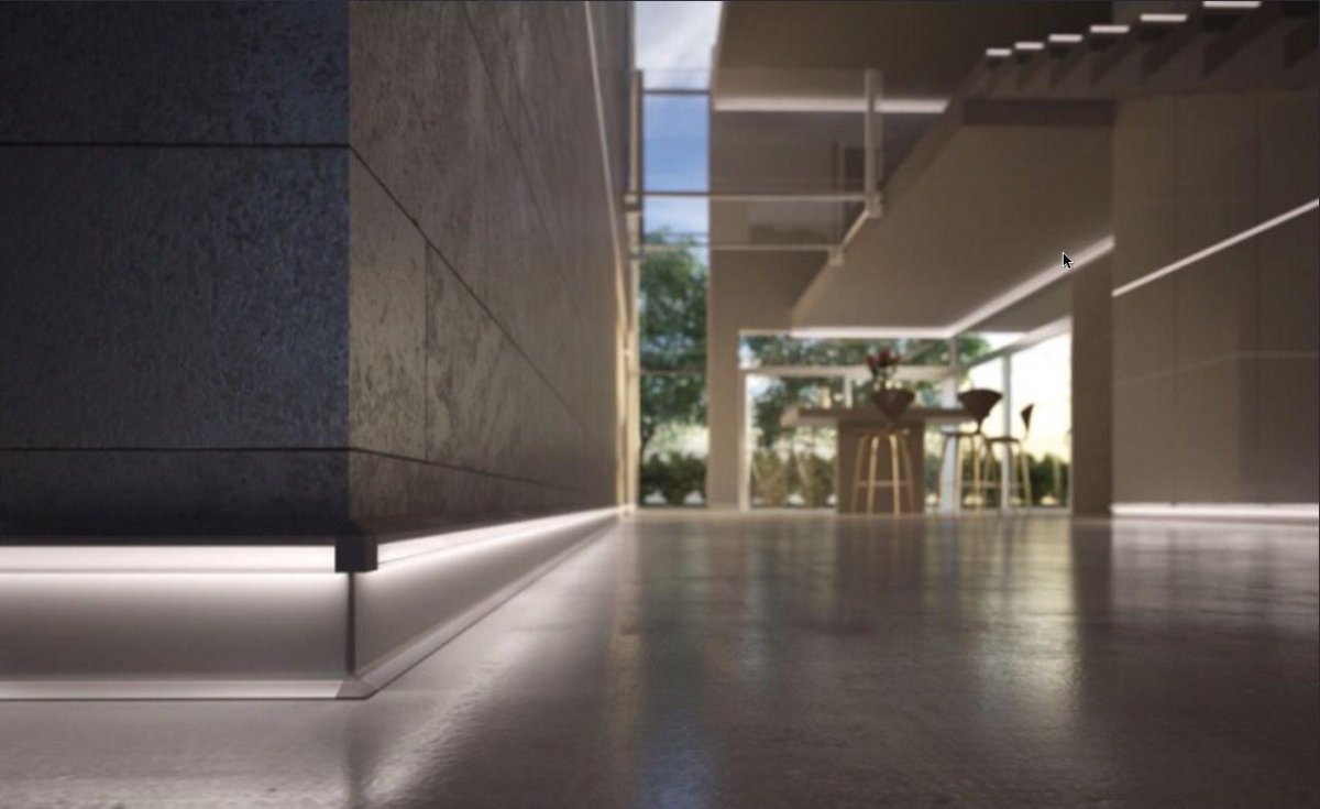 Плинтус с подсветкой, алюминиевый анодированный серебро, PKGLEDAA 80