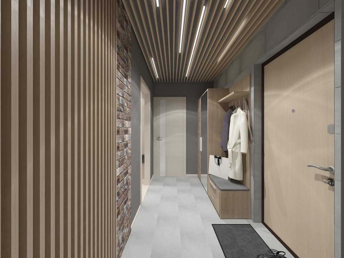 Прихожая в шоколадных тонах