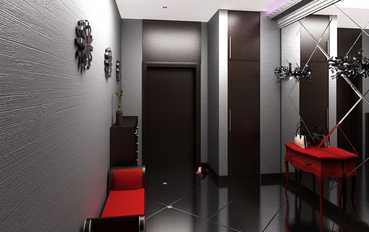 Интерьер ванной комнаты в черно белых тонах