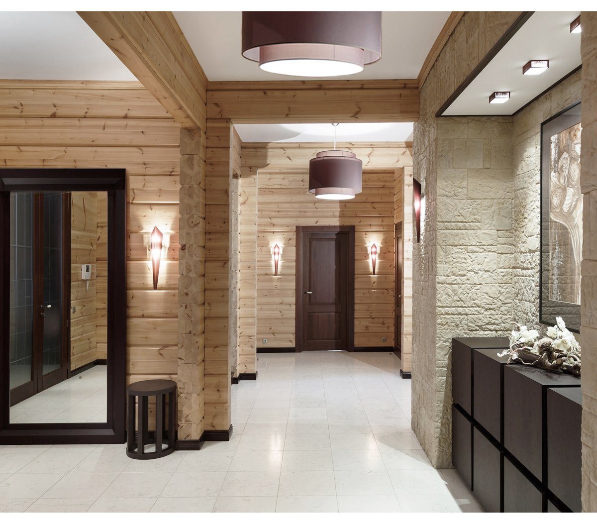 Интерьер коридора в частном доме