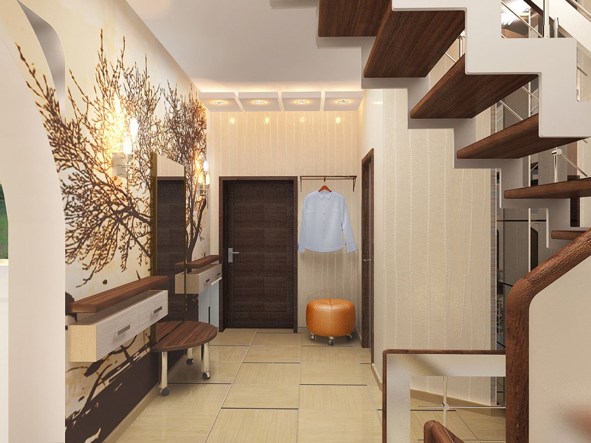 Отделка коридора в частном доме