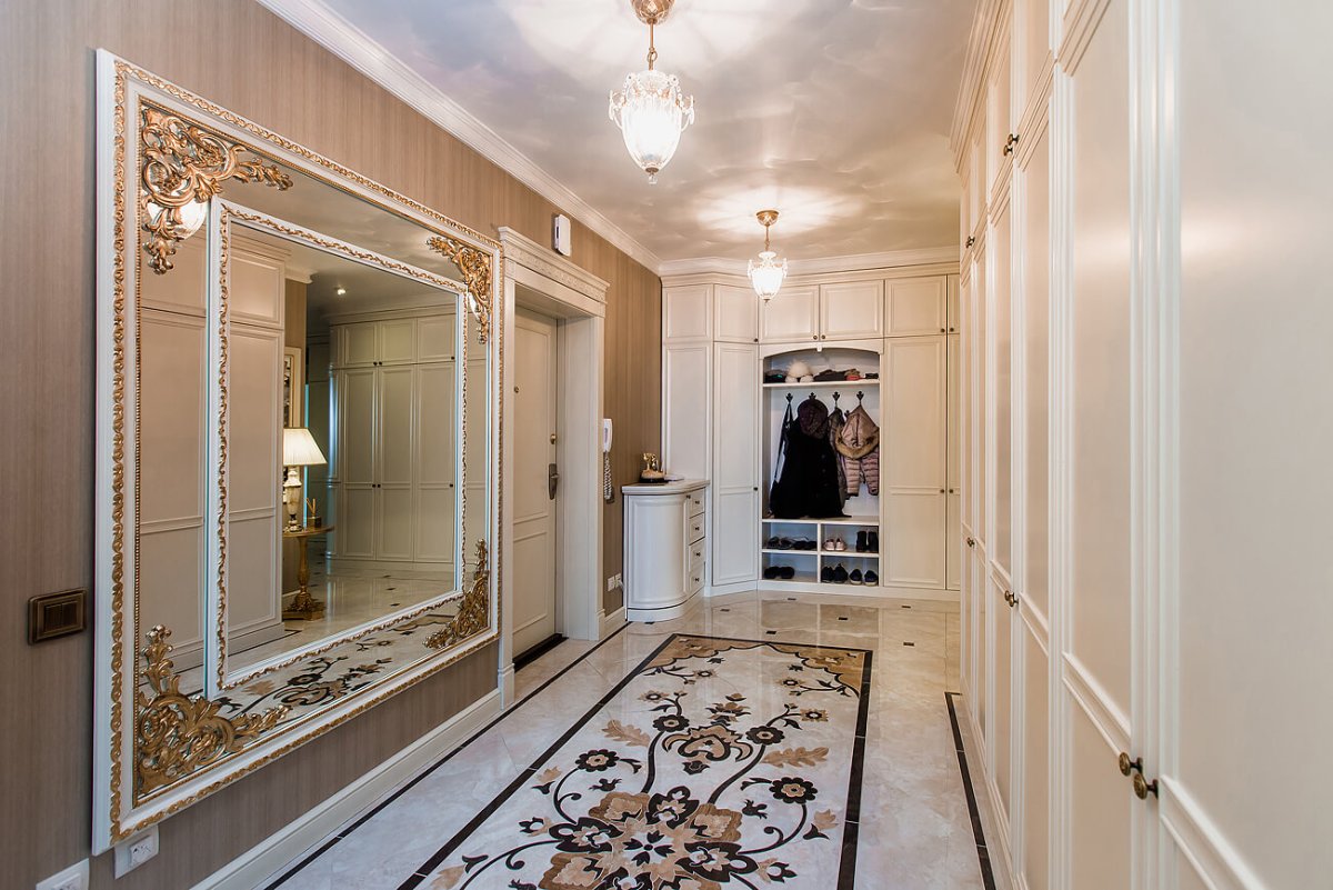 Узкая прихожая в стиле Эклектика