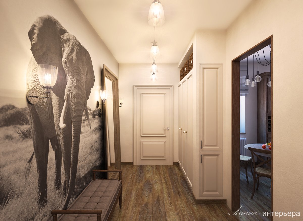 Натяжной потолок в коридоре