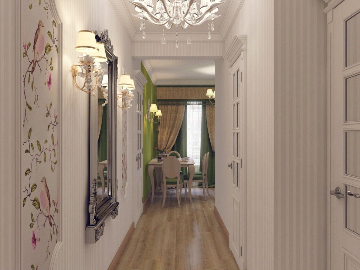 Серо бежевая прихожая