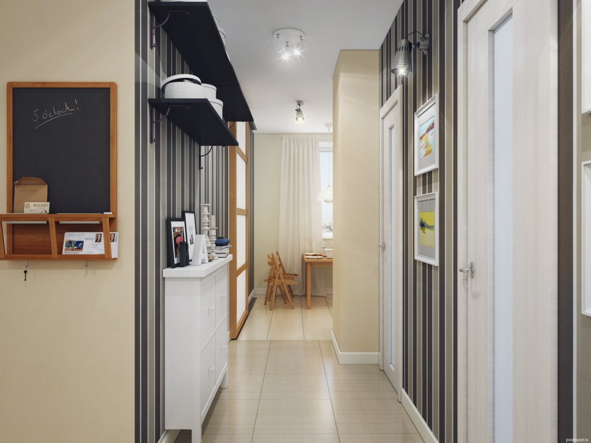 Прихожая и кухня вместе в частном доме