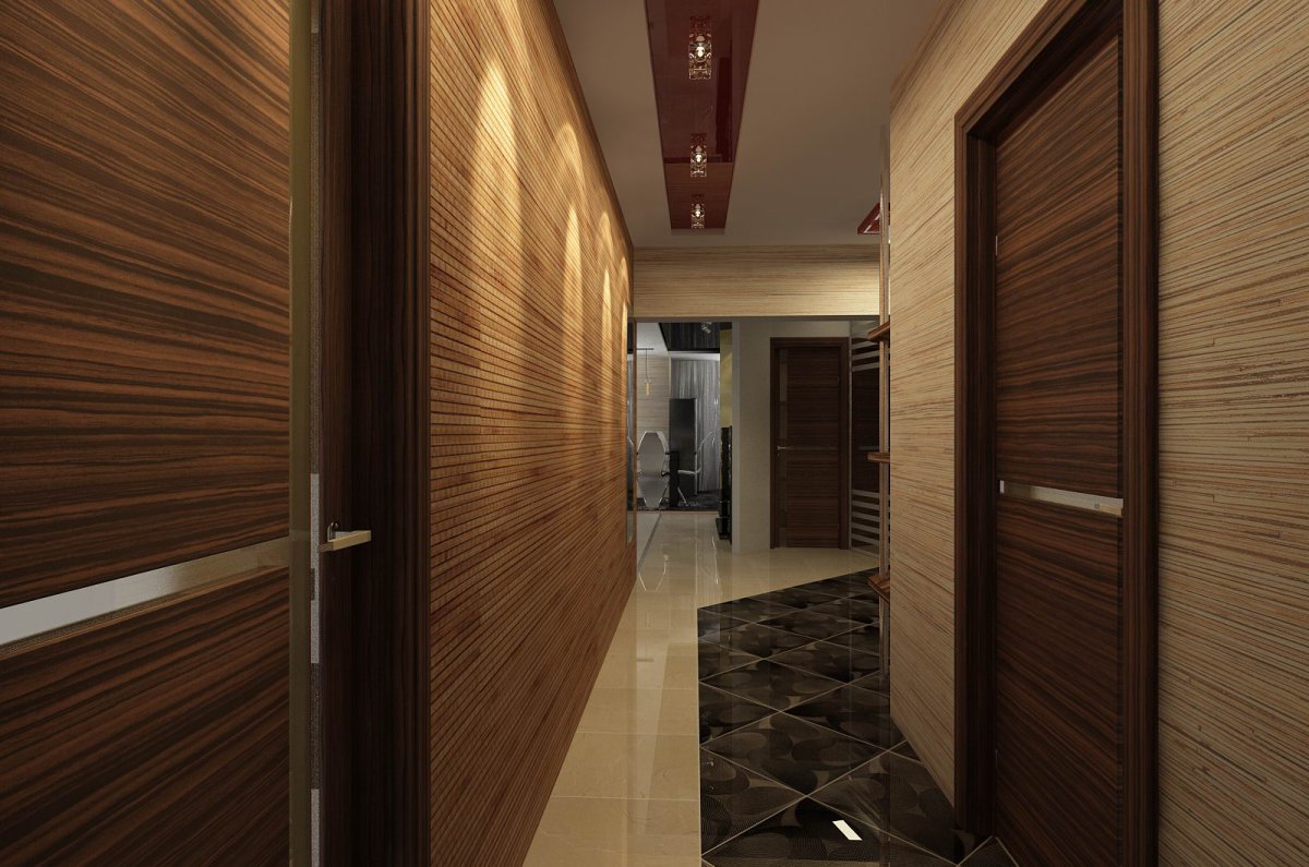 Отделка прихожей обоями