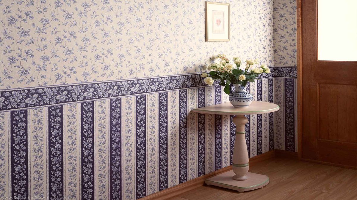 Бордюр из обоев в интерьере
