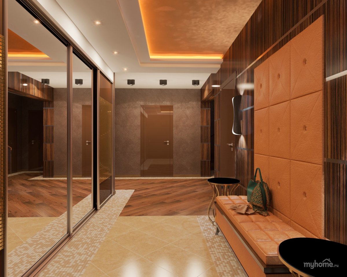 Современный потолок в коридоре