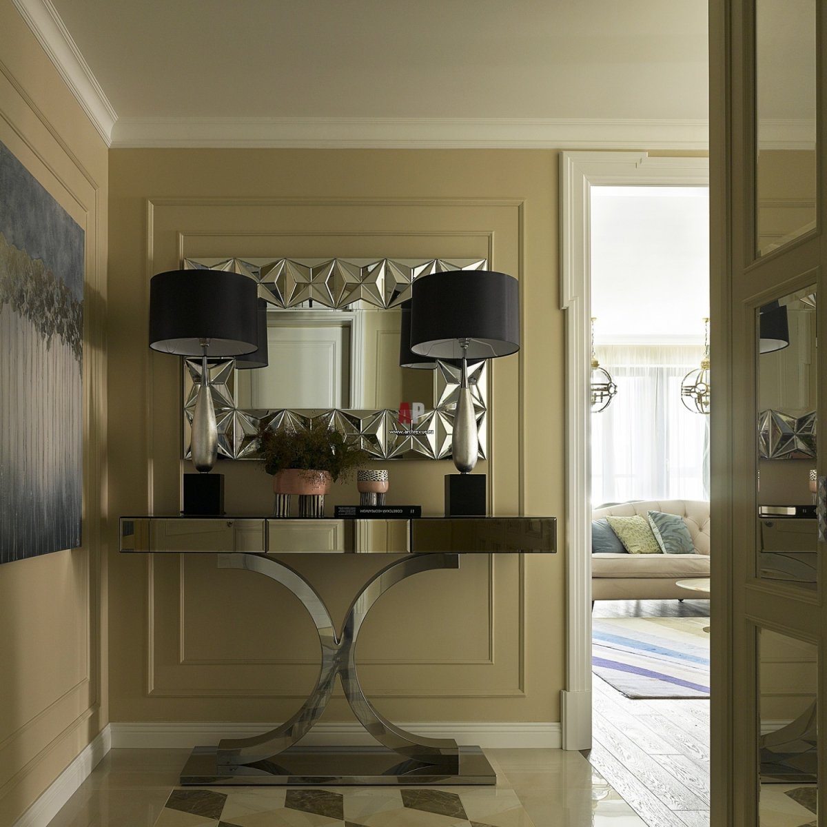 Американская классика в интерьере прихожей