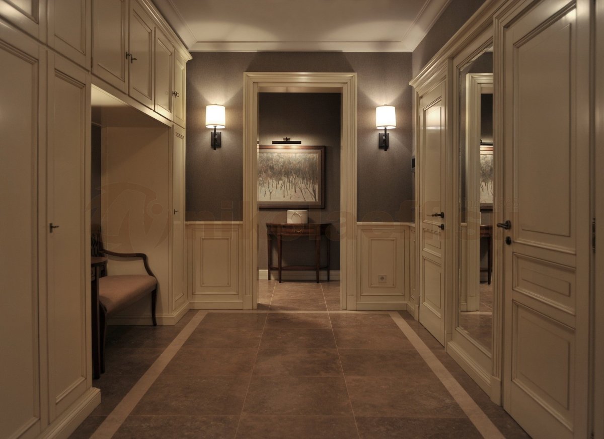 Освещение в коридоре в классическом стиле